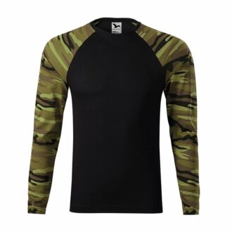 Tricou camuflaj cu mâneci lungi 166 VERDE