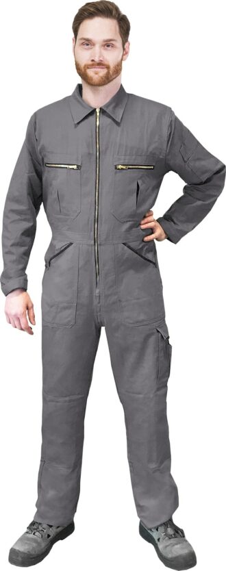 Salopetă de lucru din bumbac DELUX GREY