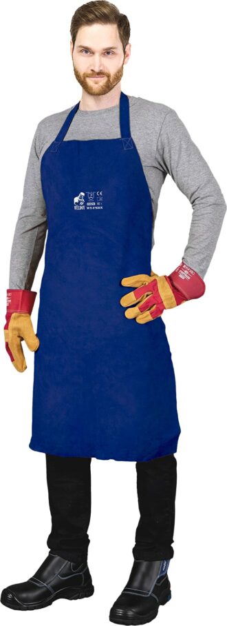 Șorț de lucru din piele pentru sudură WELD BLUE 60x90 cm