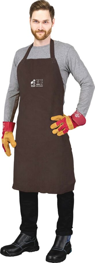 Șorț de lucru din piele pentru sudură WELD BROWN 60x90 cm
