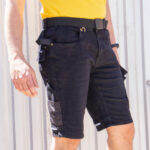 Pantaloni scurți de lucru din blugi JEANS STRETCH BLACK