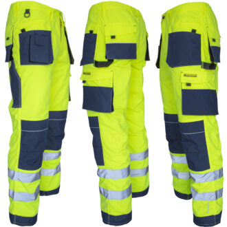 Salopetă reflectorizantă până la talie PROFI HIVIS NAVY