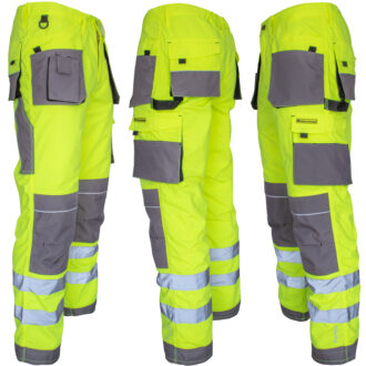 Salopetă reflectorizantă PROFI HIVIS GREY GELB