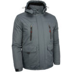 Jachetă de lucru pentru iarnă cu glugă NORWAY GREY