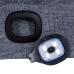 Căciulă de iarnă cu lanternă LED SHINE GREY