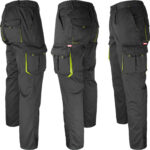 Pantaloni de lucru cu elastan MANNLAND BLACK YELLOW