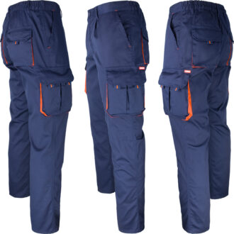 Pantaloni de lucru cu elastan MANNLAND NAVY ORANGE