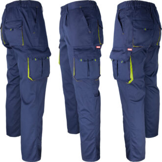 Pantaloni de lucru cu elastan MANNLAND NAVY YELLOW