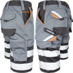 Pantaloni scurți de lucru PRO GREY REFLEX