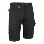 Pantaloni scurți de lucru din blugi JEANS STRETCH BLACK