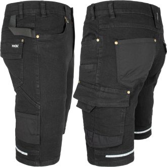 Pantaloni scurți de lucru din blugi JEANS STRETCH BLACK