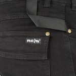 Pantaloni scurți de lucru din blugi JEANS STRETCH BLACK