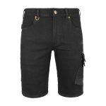 Pantaloni scurți de lucru din blugi JEANS STRETCH BLACK