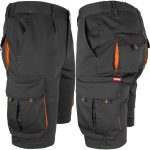 Salopetă pantaloni scurți cu elastan MANNLAND BLACK ORANGE
