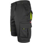 Salopetă pantaloni scurți cu elastan MANNLAND BLACK YELLOW
