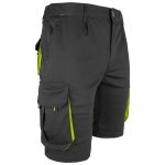 Salopetă pantaloni scurți cu elastan MANNLAND BLACK YELLOW