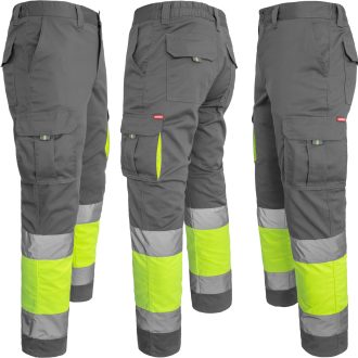 Pantaloni reflectorizanți cu elastan MANNLAND HIVIS GREY