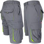 Salopetă pantaloni scurți damă cu elastan FRAULAND GREY YELLOW