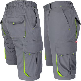 Salopetă pantaloni scurți damă cu elastan FRAULAND GREY YELLOW