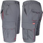 Salopetă scurtă cu elastan MANNLAND GREY RED
