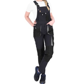 Pantaloni de lucru dama cu salopeta FIO DARK GREY