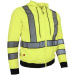 Hanorac reflectorizant din fleece cu glugă LUMINO YELLOW
