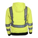 Hanorac reflectorizant din fleece cu glugă LUMINO YELLOW