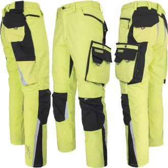 Pantaloni de lucru NEWAGE LIME până la talie
