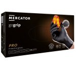 Mănuși de unică folosință din nitril 50 buc. MERCATOR® GoGrip BLACK nepudrate