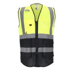 Vestă reflectorizantă cu fermoar ALEXIS DUO BLACK
